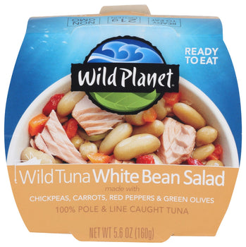 WILD PLANET: Wild Tuna White Bean Salad Ready To Eat Meal, 5.6 oz