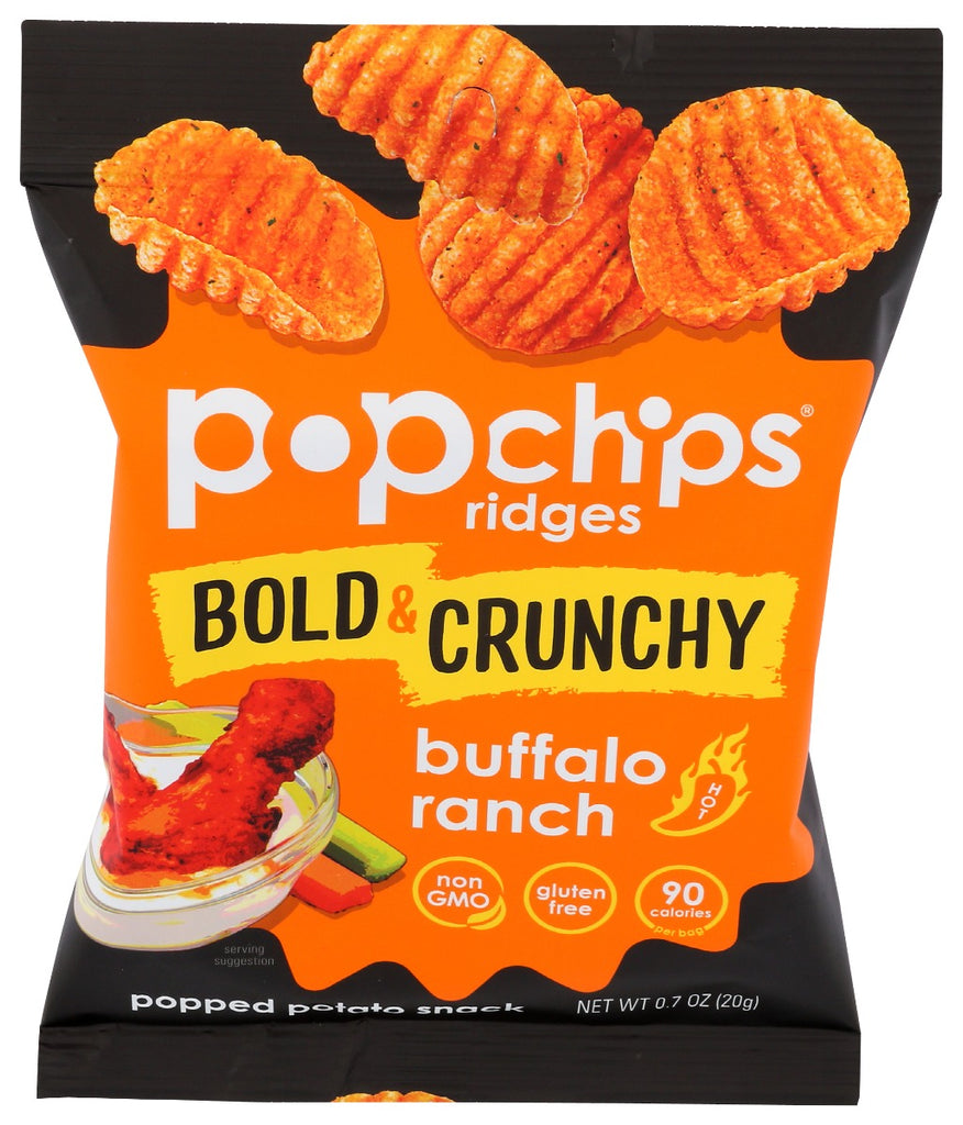 POPCHIPS: Buffalo Ranch Potato Ridges, 0.7 oz