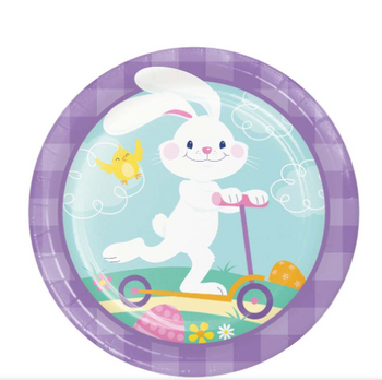 CREATIVE CONVERTING: Funny Bunny Luncheon Plate, 8 ea