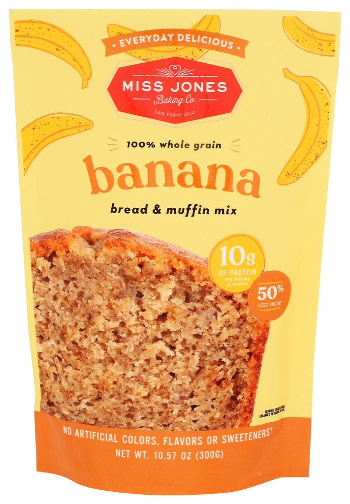 MISS JONES BAKING CO: Everyday Delicious Banana Bread and Muffin Mix, 10.58 oz