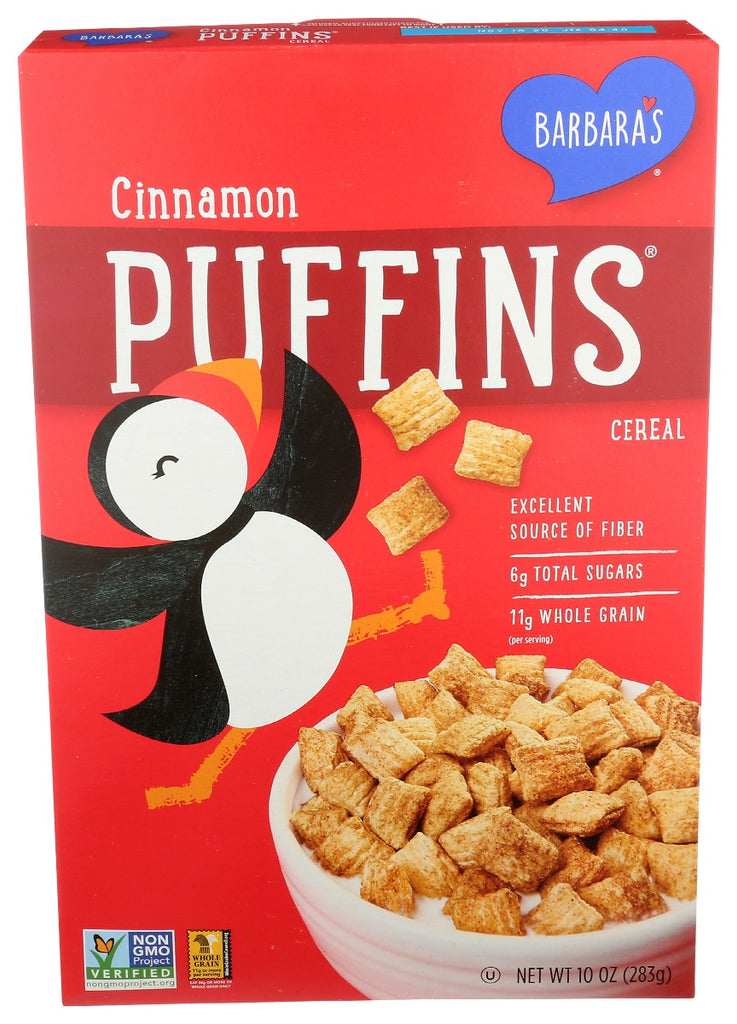 BARBARAS: Cinnamon Puffins Cereal, 10 oz