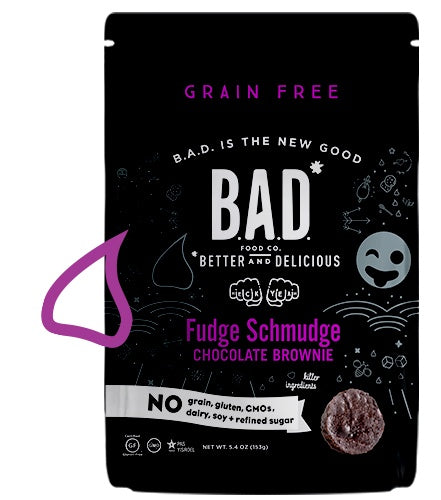 B.A.D FOOD CO: Fudge Schmudge Chocolate Brownie, 5.4 oz