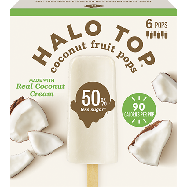 HALO TOP: Fruit Bar Coconut, 6 pk