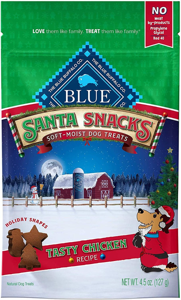 BLUE BUFFALO: Santa Snacks Soft Moist Tasty Chicken, 4.5 oz