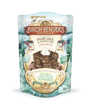 BIRCH BENDERS: Double Chocolate Peppermint Pancake Waffle Mix, 16 oz