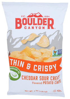 BOULDER CANYON: Cheddar Sour Cream Potato Chips, 6 oz