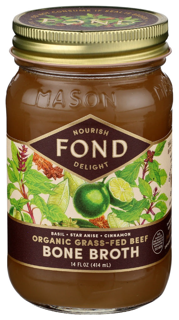 FOND BONE BROTH: Beef Bone Broth Basil Anise, 14 fo