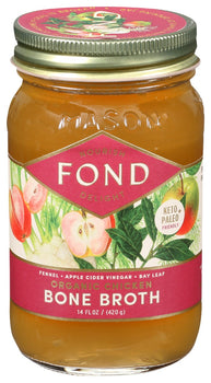 FOND BONE BROTH: Chicken Bone Broth Fennel Apple Cider Vinegar 14 oz