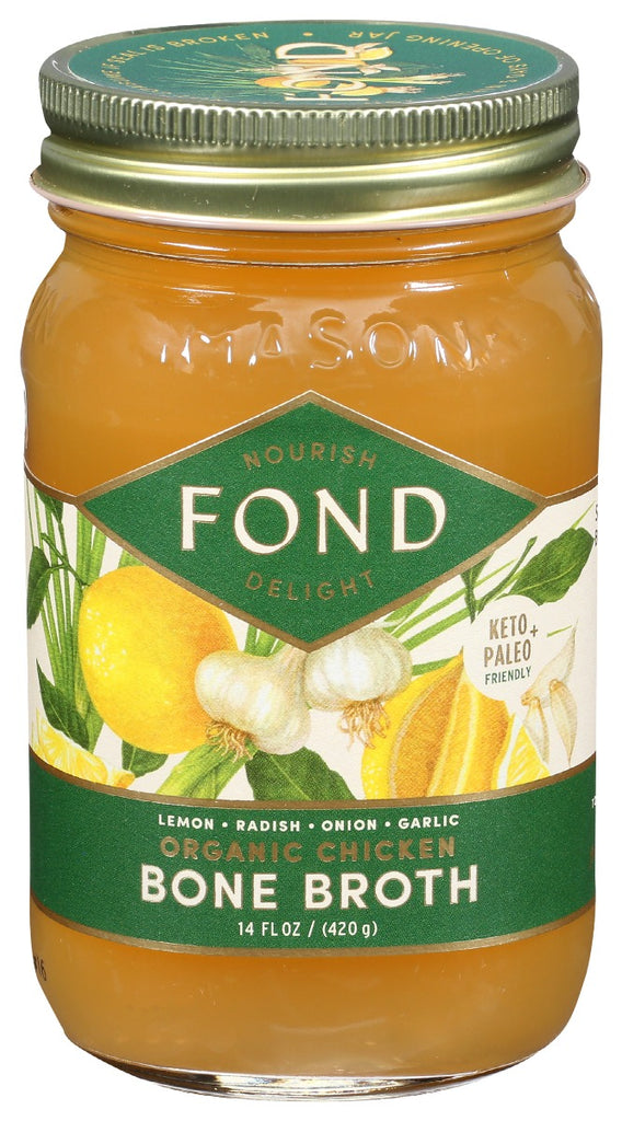 FOND BONE BROTH: Chicken Bone Broth Lemon Radish, 14 oz