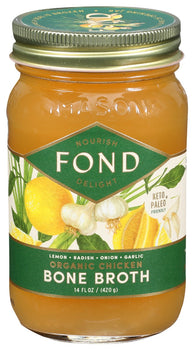 FOND BONE BROTH: Chicken Bone Broth Lemon Radish, 14 oz