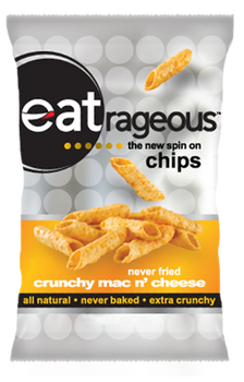 EATRAGEOUS: Crunchy Mac N' Cheese Chips, 3 oz