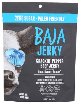 BAJA JERKY: Crackin Pepper Beef Jerky, 2 oz