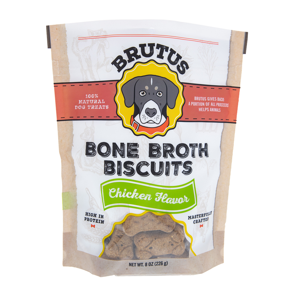 BRUTUS BROTH: Dog Biscuit Chkn, 8 oz