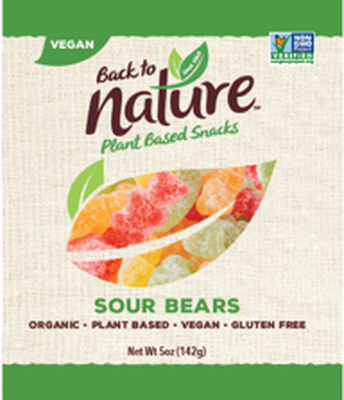 BACK TO NATURE: Gummy Bear Sour Assrt, 5 oz