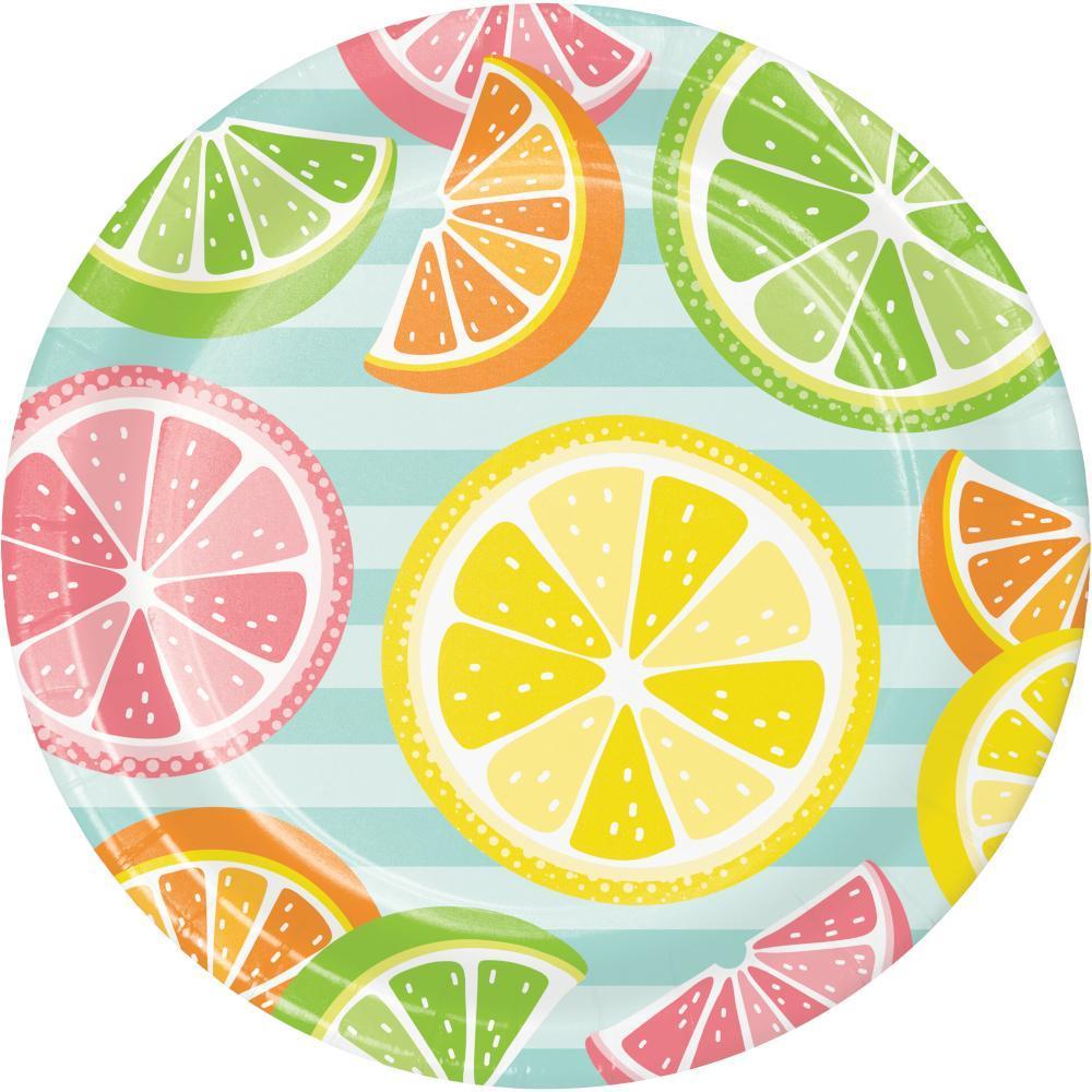 CREATIVE CONVERTING: Summer Citrus Dinner Plate, 8 ea