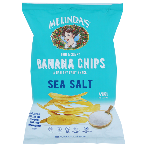 MELINDAS: Banana Chips Sea Salt, 5 oz