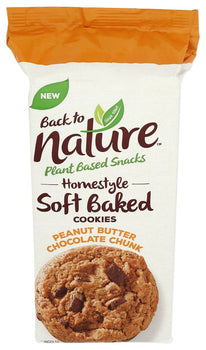 BACK TO NATURE: Homestyle Soft Baked Peanut Butter Chocolate Chunk Cookies, 8 oz