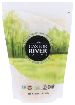 CASTOR RIVER FARMS: Long Grain White Rice, 32 oz