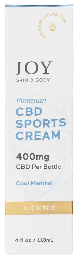 JOY ORGANICS: Premium CBD Sports Cream Cool Menthol, 4 oz