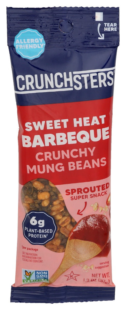 CRUNCHSTERS: Sweet Heat Barbeque Crunchy Mung Beans, 1.3 oz