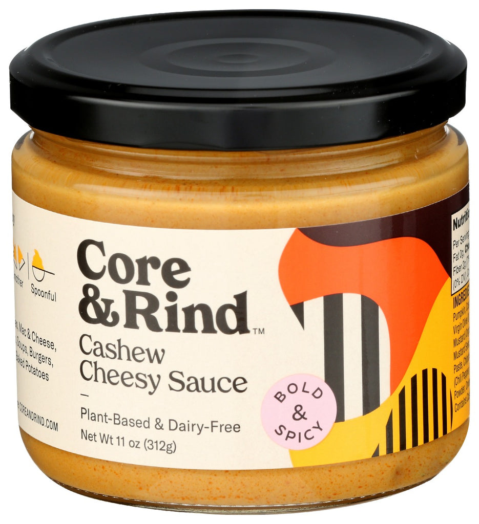 CORE AND RIND: Bold And Spicy Cashew Cheesy Sauce, 11 oz