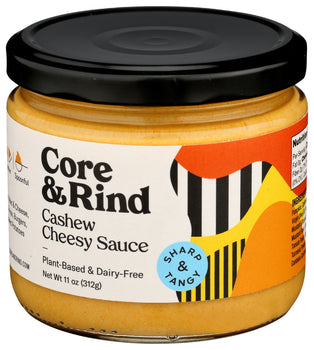 CORE AND RIND: Sharp And Tangy Cashew Cheesy Sauce, 11 oz