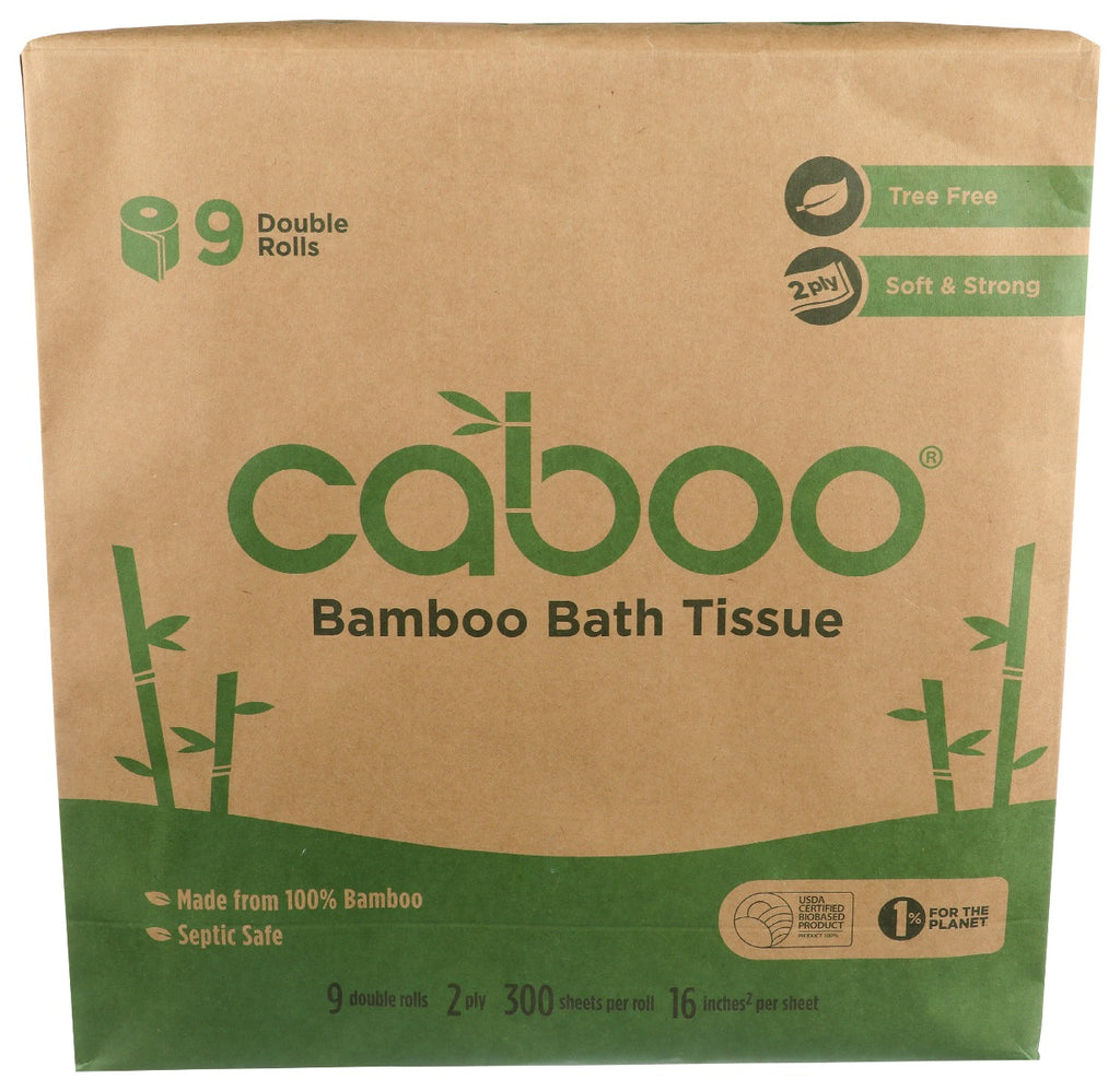 CABOO: Tree Free Bath Tissue 9Pack 300 Sheet, 1 ea