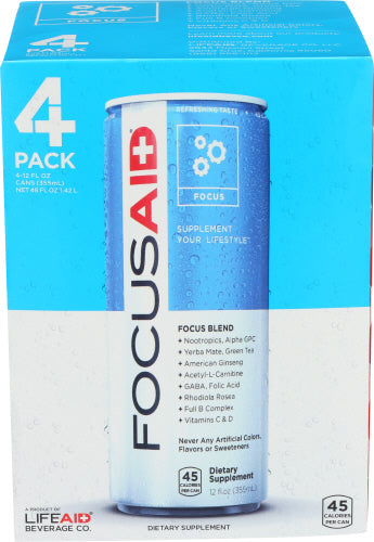 LIFEAID BEVERAGE: Focusaid 4Pk, 48 fo