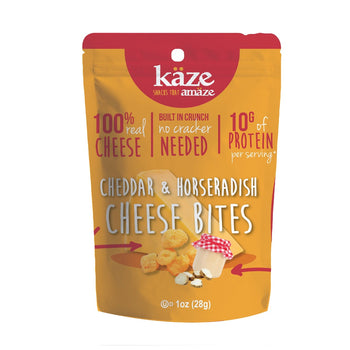 KAZE: Cheese Bites Cheddar Horseradish Snack, 1 oz