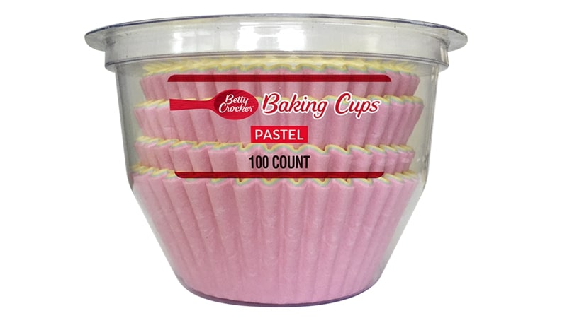 BETTY CROCKER: Liner Cupcake Pastel, 100 pc