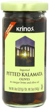 KRINOS: Olive Kalamata Pitted, 8 oz