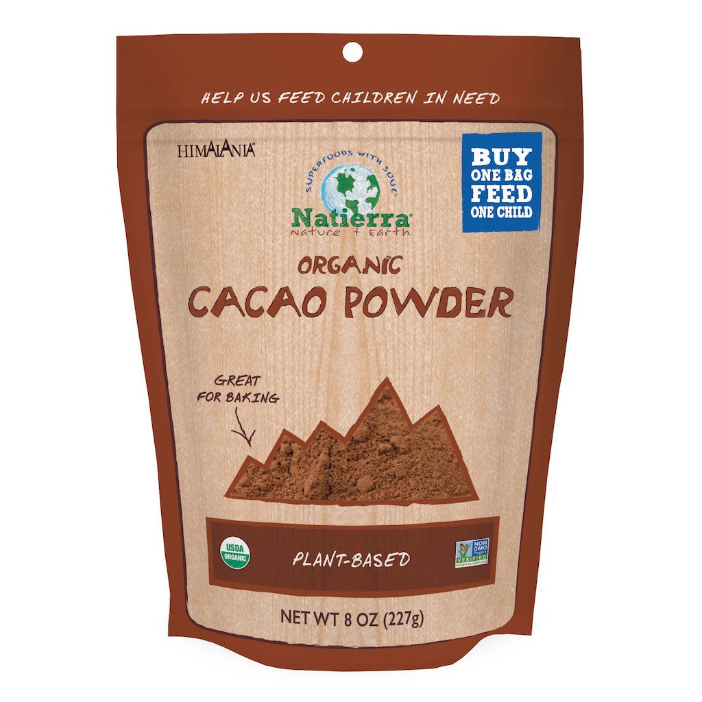 NATIERRA: Organic Cacao Powder Pouch, 8 oz