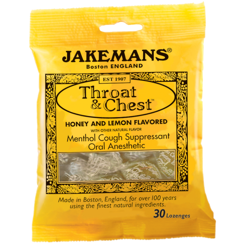 JAKEMANS: Lozenge Throat and Chest Honey and Lemon, 30 pc