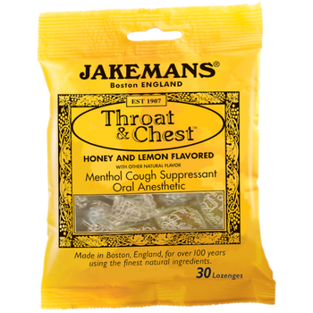 JAKEMANS: Lozenge Throat and Chest Honey and Lemon, 30 pc