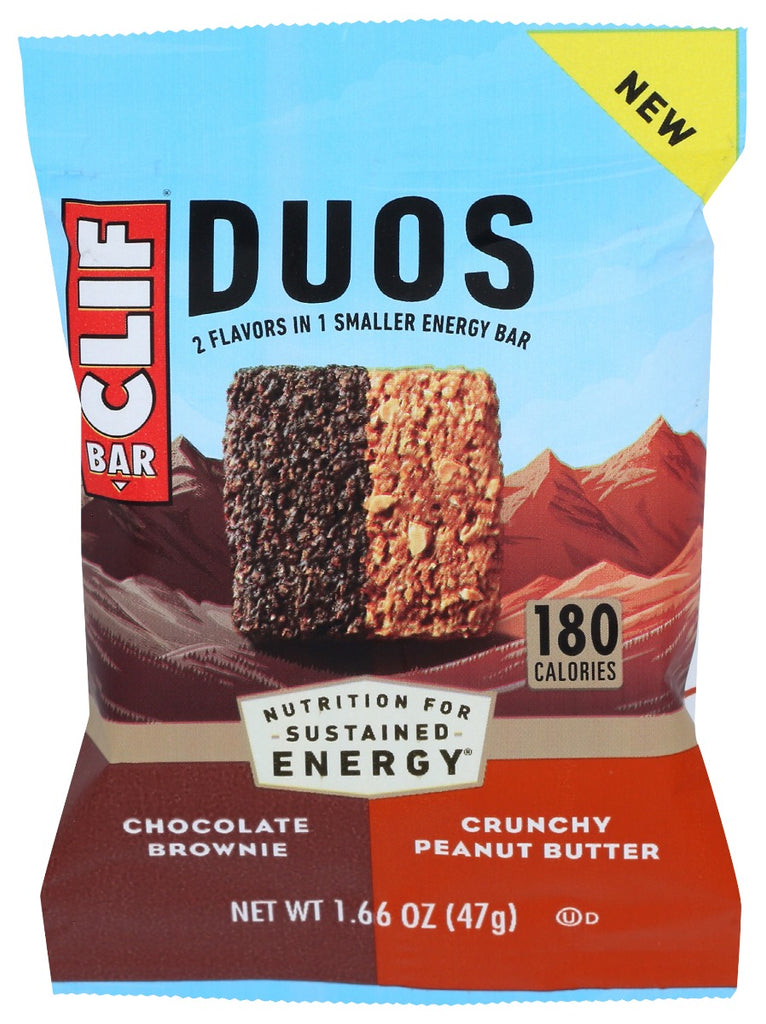 CLIF: Bar Duo Chocolate Brownie Peanut Butter, 1.66 oz