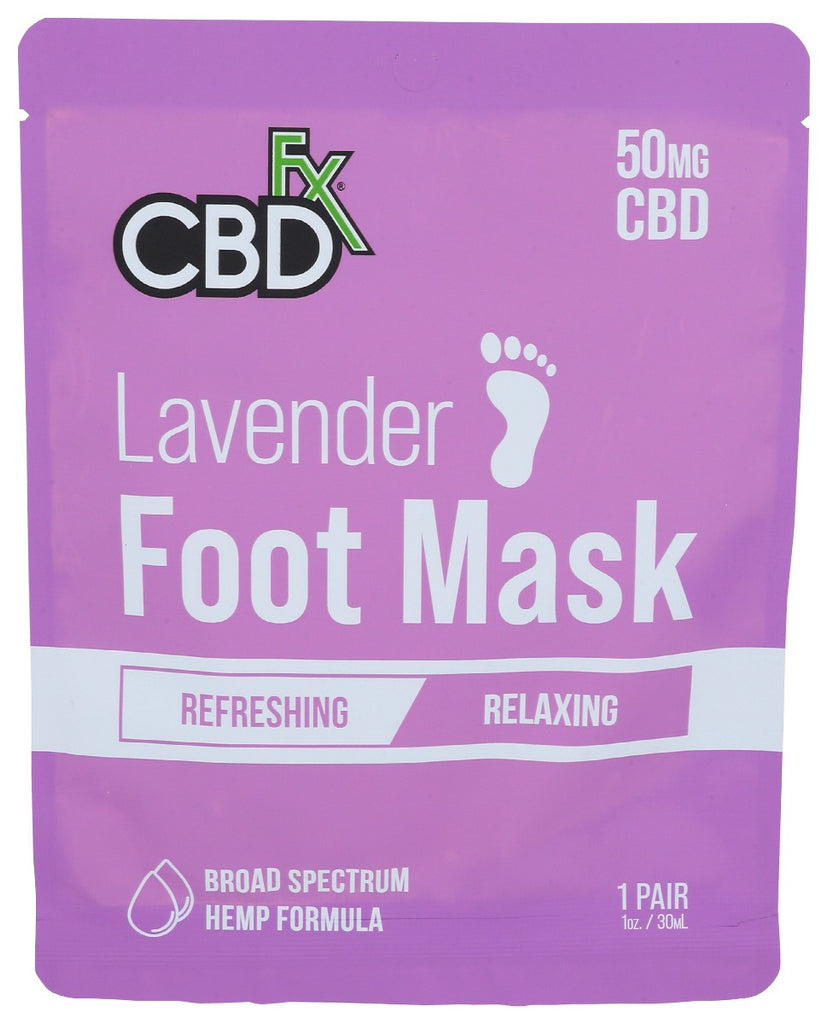 CBDFX: Foot Mask Cbd Lavender, 1 pc