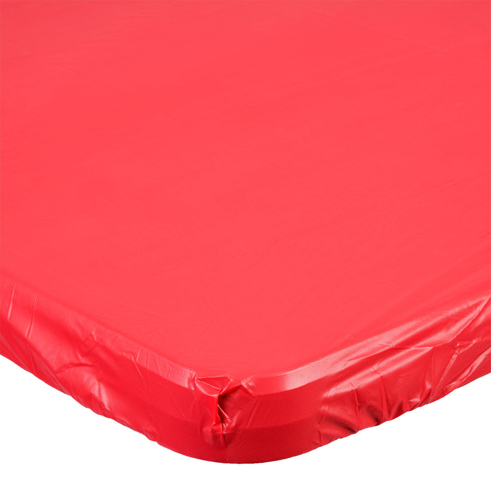 CREATIVE CONVERTING: Stay Put Real Red Rectangular Plastic Tablecloth, 1 ea