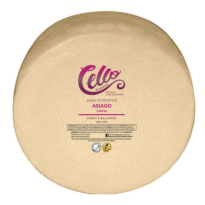 CELLO: Riserva Hand Crafted Asiago Cheese Wheel, 20 lb