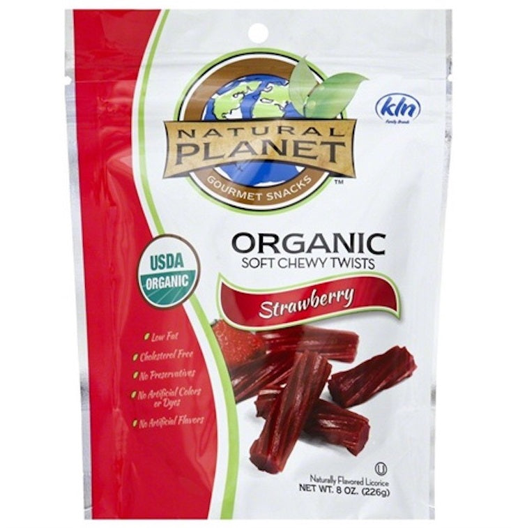 NATURAL PLANET ORGANICS: Licorice Soft Chewy Twists Strawberry, 8 oz