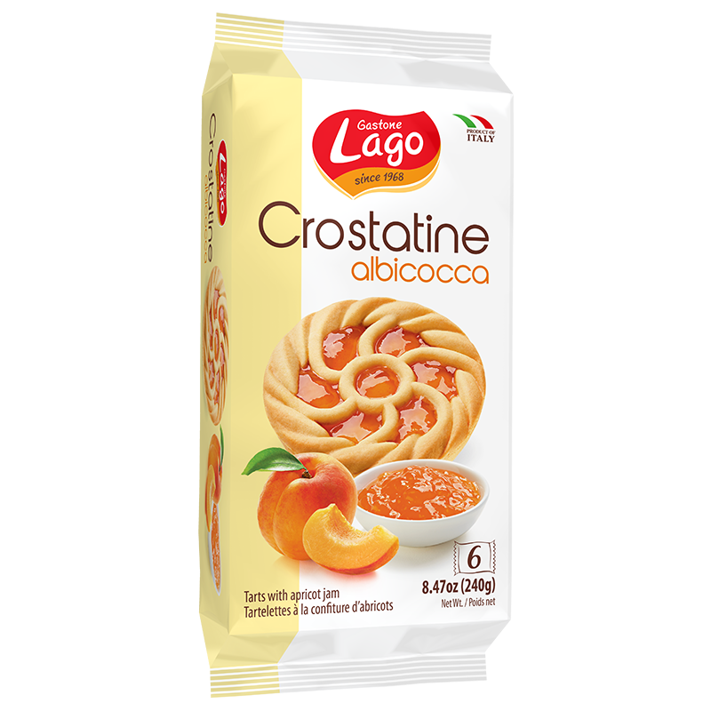 GASTONE LAGO: Crostatine Apricot Jam, 8.47 oz