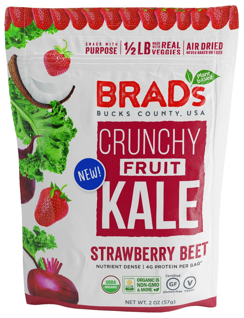 BRADS PLANT BASED: Crunchy Fruit Kale Strawberry Beet Chips, 2 oz