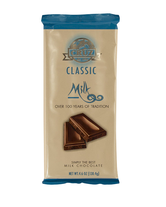 CRUZ: Chocolate Bar Classic Milk, 4.6 oz