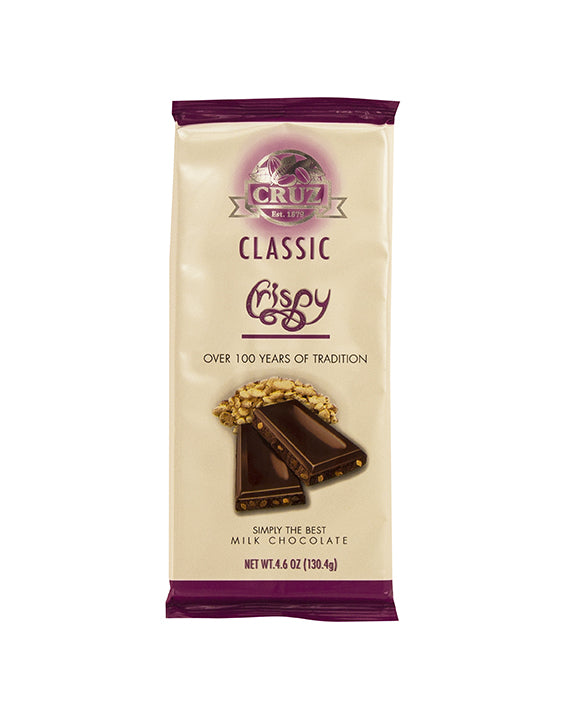 CRUZ: Chocolate Bar Classic Milk Crispy, 4.6 oz