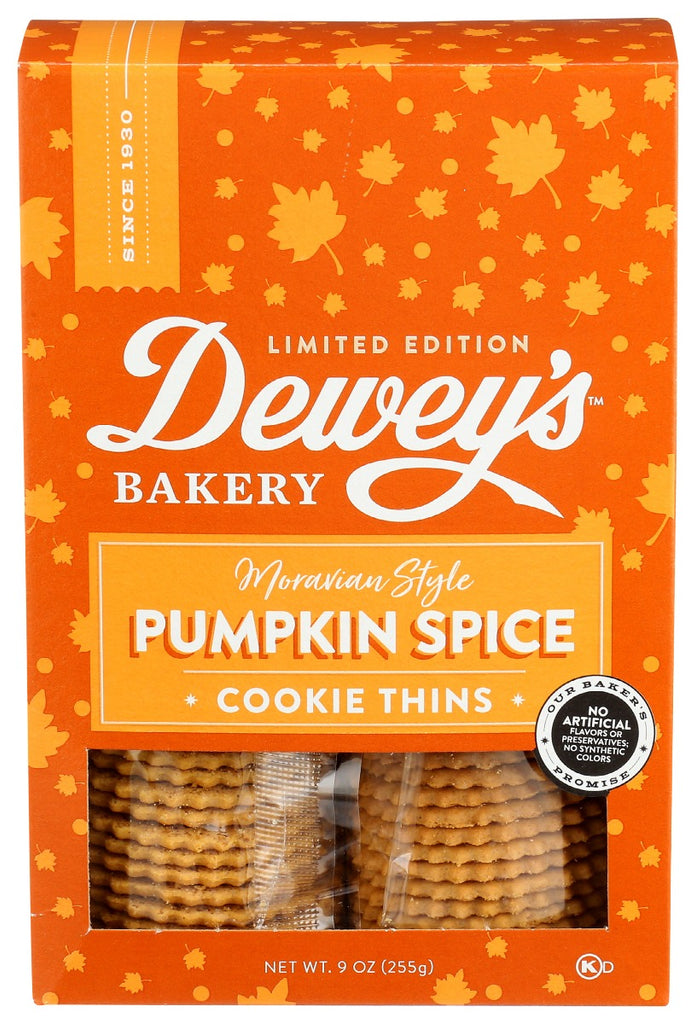 DEWEYS: Pumpkin Spice Moravian Cookie Thins, 9 oz