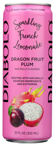 DIABOLO: Dragon Fruit Plum Soda, 12 fo