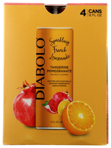 DIABOLO: Tangerine Pomegranate Soda 4pk, 48 fo