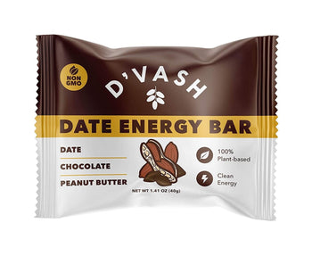 DVASH ORGANICS: Chocolate Peanut Butter Date Energy Bar, 1.41 oz