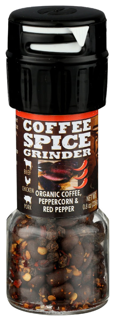 DON PABLO: Organic Coffee Peppercorn Red Pepper Spice Grinder, 0.8 oz