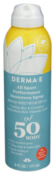 DERMA E: All Sport Performance Sunscreen Spray SPF 50, 6 oz