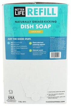 BETTER LIFE: Dish Soap Lemon Mint, 5 ga